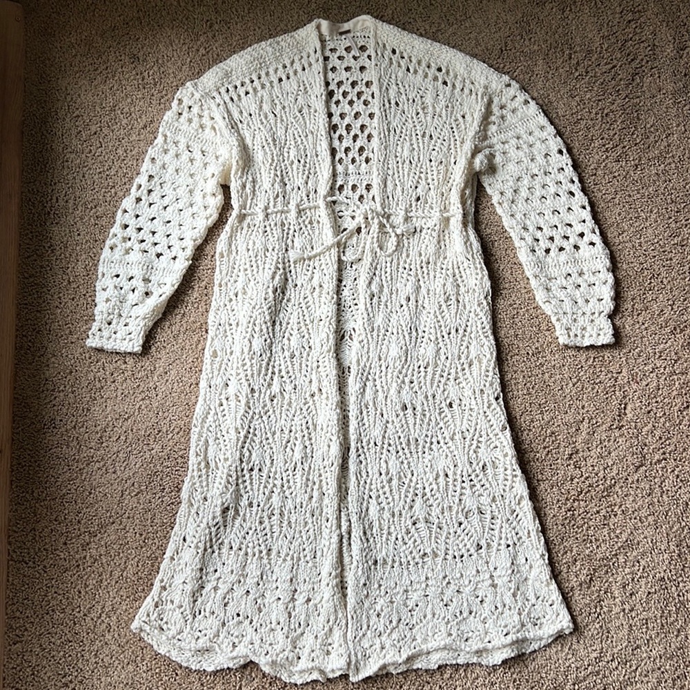 Free People Sweet Talker Crochet Cardigan